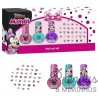 MINNIE conjunto unhas (3 vernizes + autocolantes)