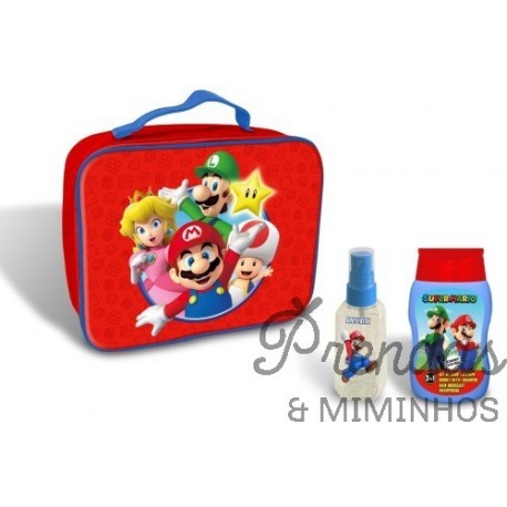 Super Mario lancheira 3D c/ body fresh 90ml + sg/sh 200ml