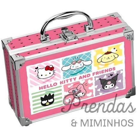 HELLO KITTY & FRIENDS mala maquilhagem em aluminio